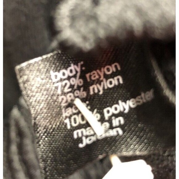 Lane Bryant Sweater Size 22/24 Black Laser Cut Floral Embroidered Hem - Picture 6 of 13